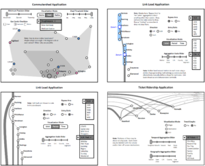 ridership visualization application wireframes